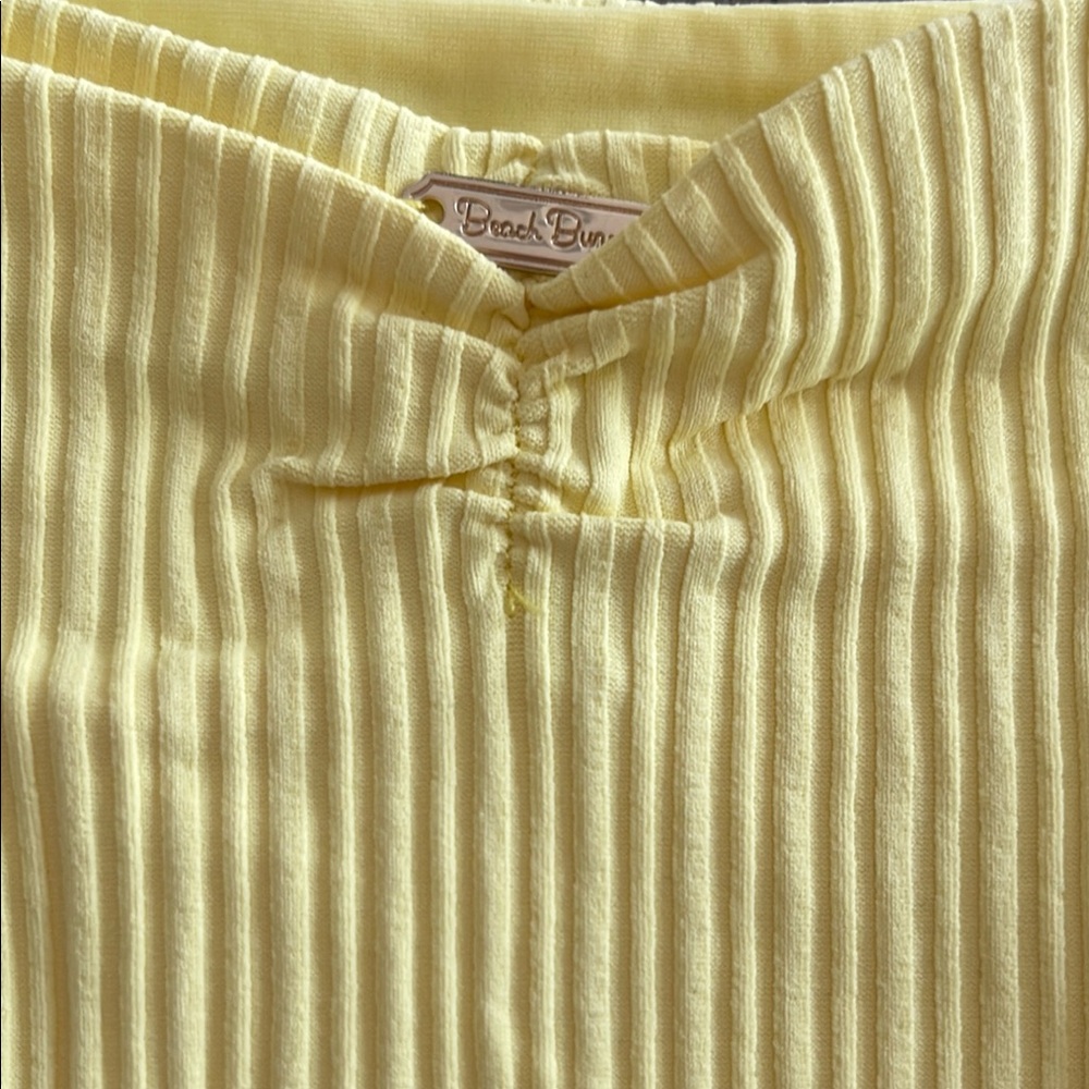 Yellow Ribbed Bikini Bottom - Picture 4 of 4